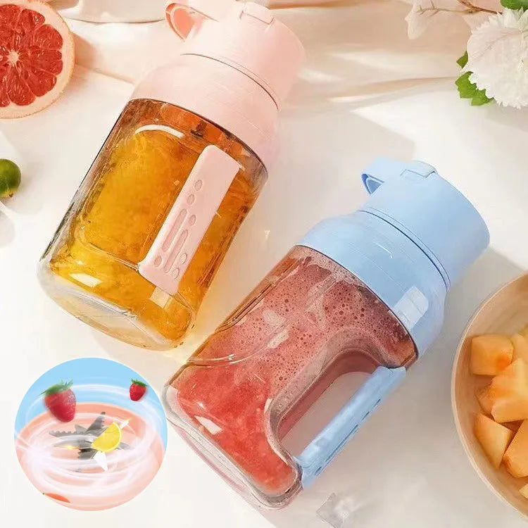 Electric portable juicer with USB charging cable and 1500ml capacity in multiple colour options