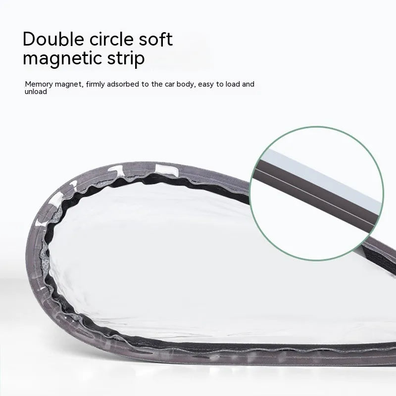 Black waterproof PVC rain cover for electric vehicle charging gun, shown with magnetic strips.