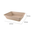 Brown disposable waterproof cat litter box made from eco-friendly degradable material.