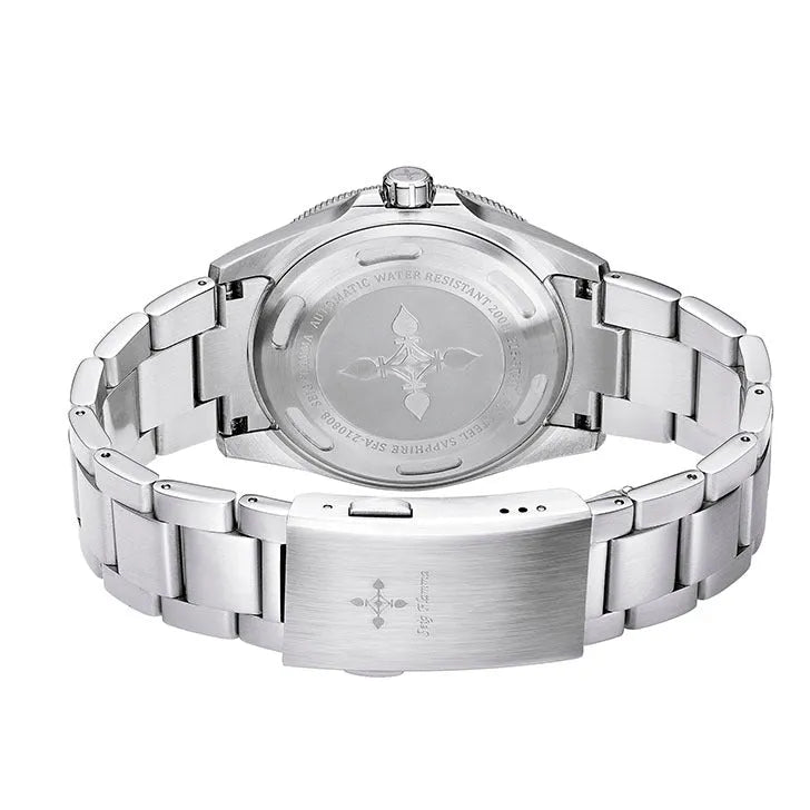 Men's GMT automatic diving watch, 42mm stainless steel case, black dial, 20ATM waterproof, sapphire glass, luminous hands