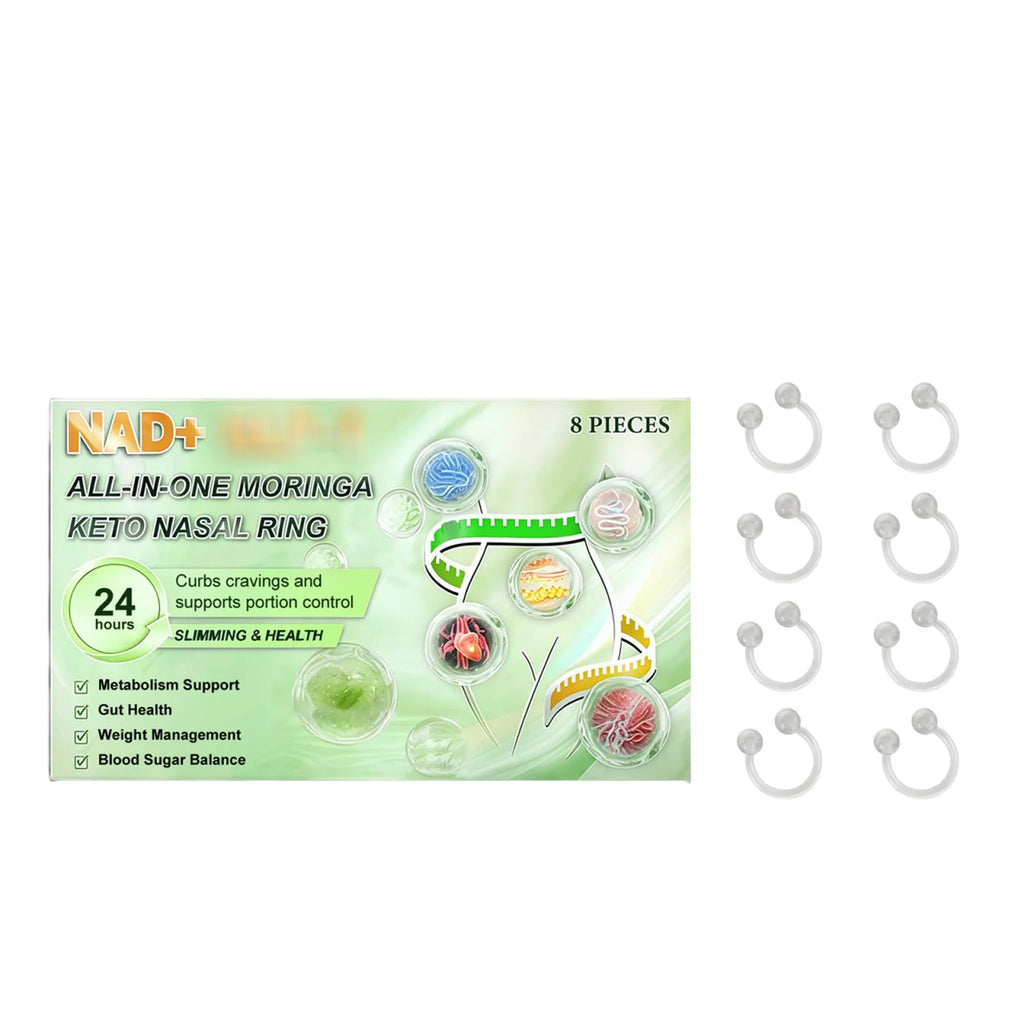 Body care kit box with 8 pieces and nose ring, universal skin type, herbal ingredients gentle care