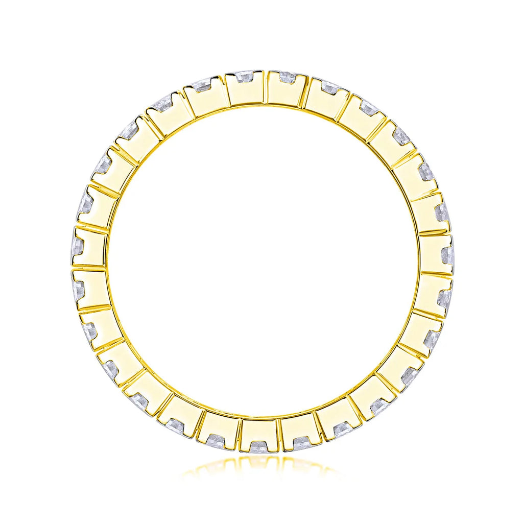 S925 silver moissanite wedding ring set with platinum plating, shown in gold, platinum, and rose gold finishes.