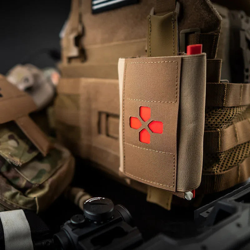 Nylon first-aid kit in CP camouflage colour with tactical design for outdoor emergency use