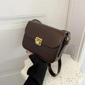 Soft PU women's small square cross-body bag in horizontal shape with one-shoulder strap