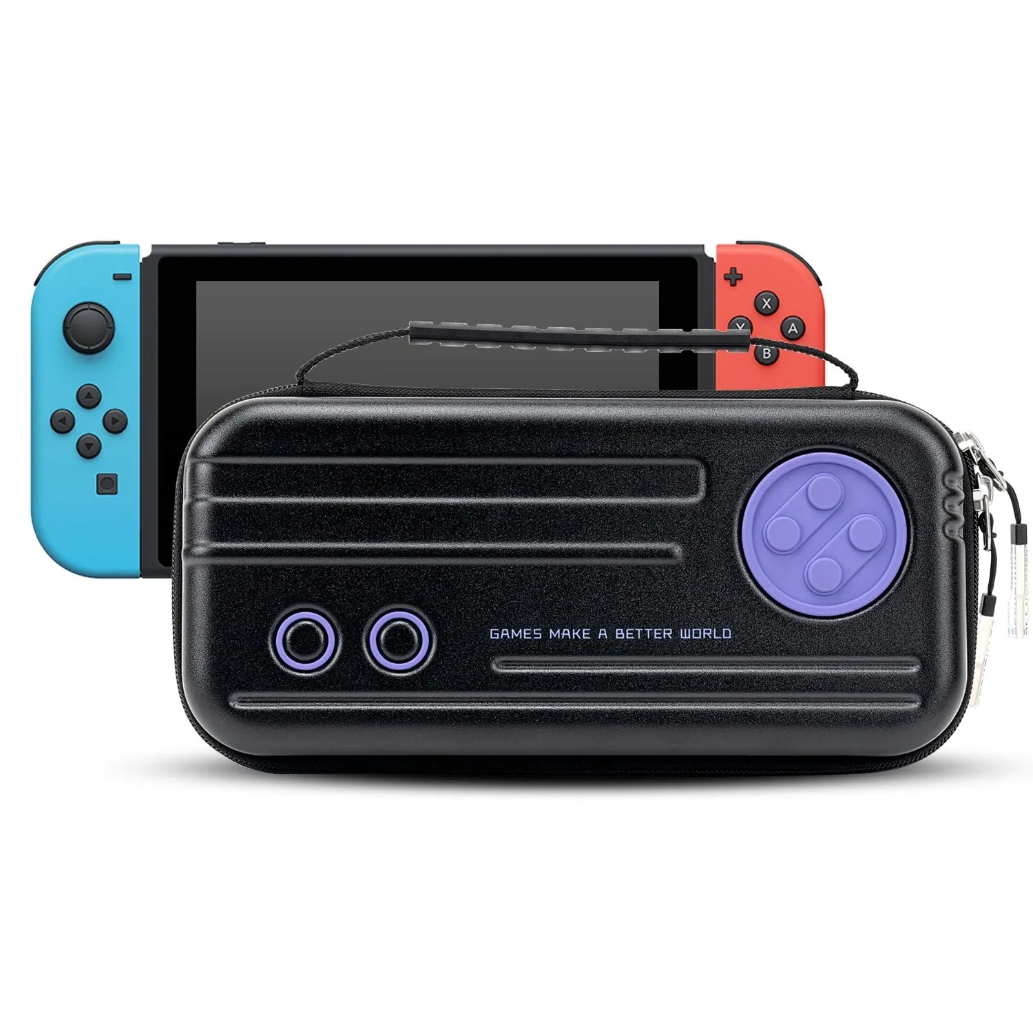 Nintendo Switch large capacity clutch bag with game cartridge storage compartments and storage box