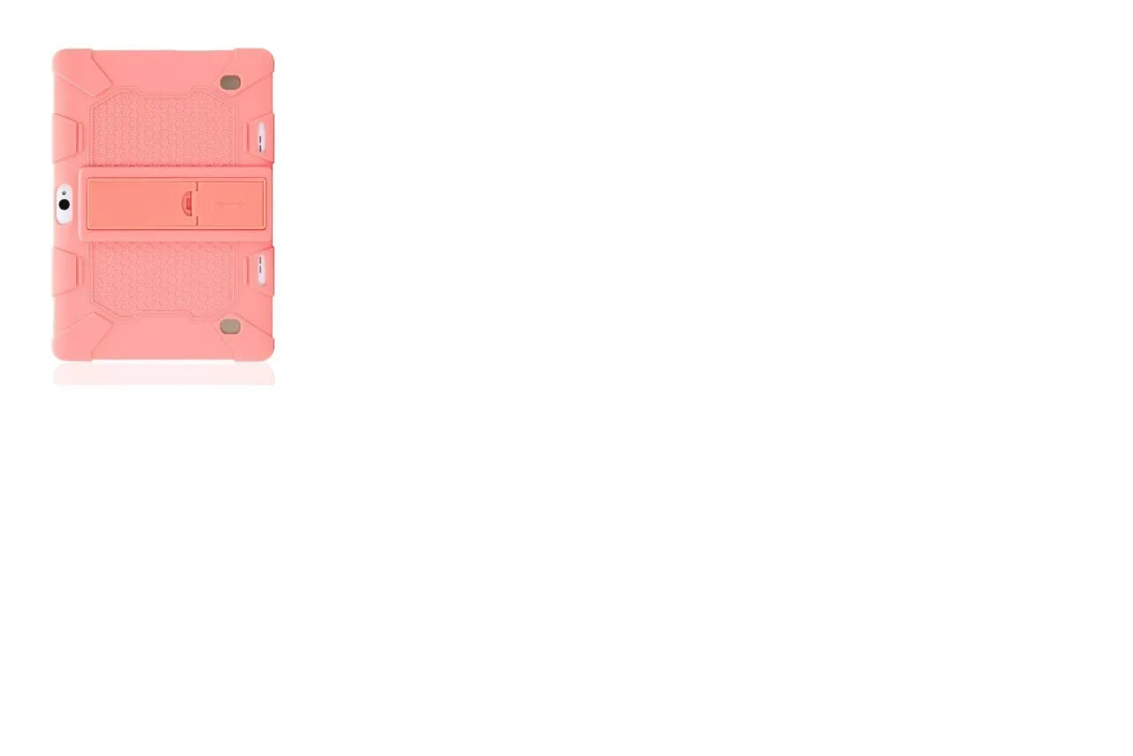Little Overlord H10 Pro M20 10.1-inch silicone tablet case in pink colour with built-in kickstand