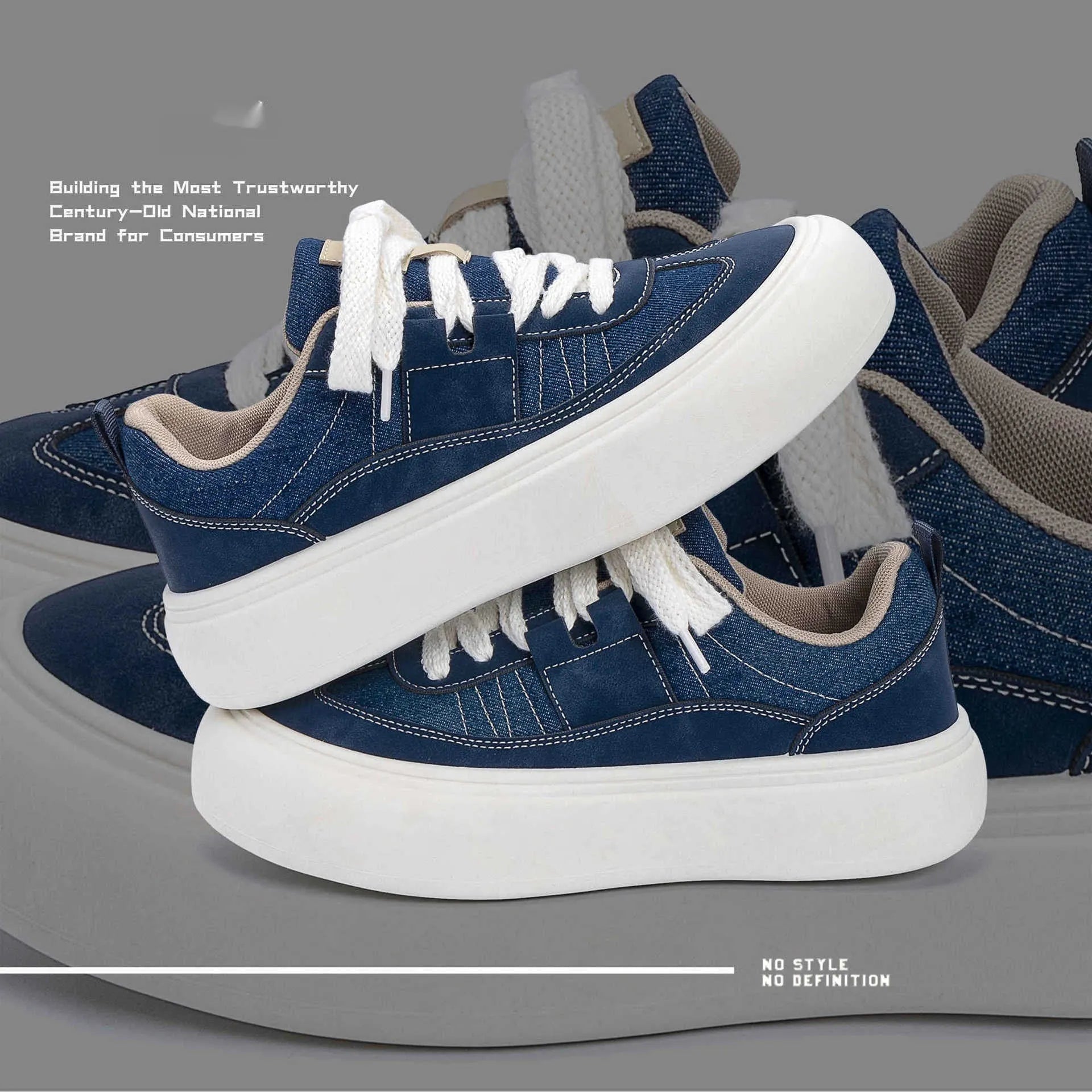 Men's black platform canvas trainers with lace-up front and raised sole on a white background