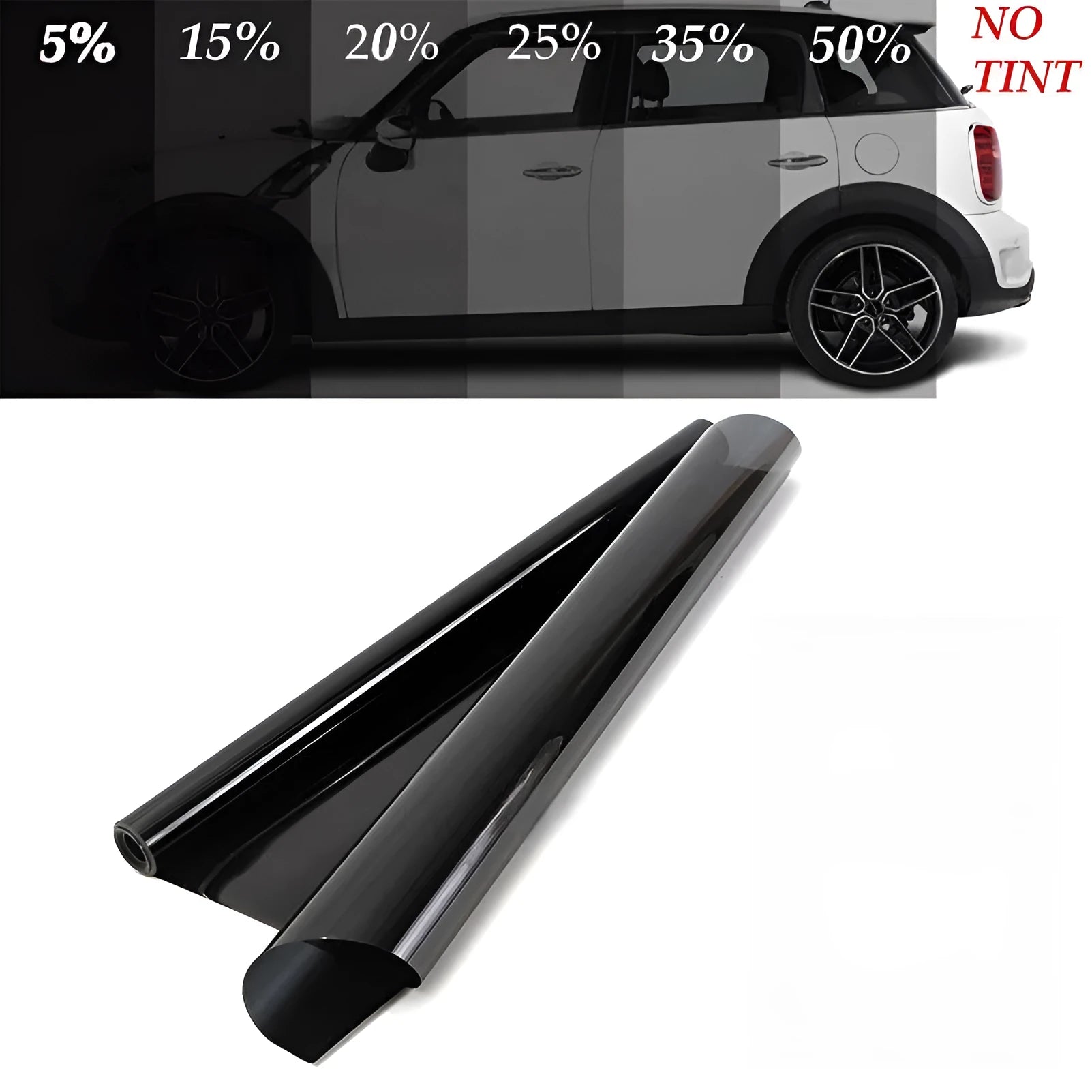 Transparent thickened wear-resistant automotive glass insulation film in 50cm width for car window heat reduction