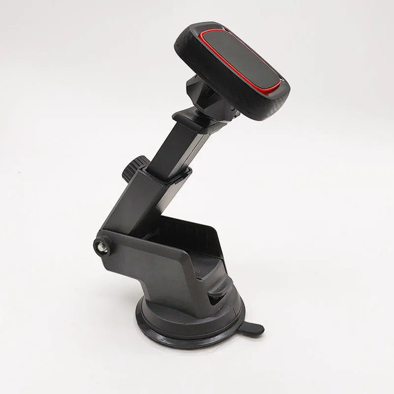 Black car air vent phone holder with long brush clamp for universal vehicle mounting