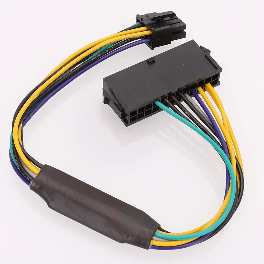 Black Dell Optiplex ATX 24-pin to 8-pin motherboard power adapter cable, 30cm long.