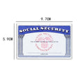 Transparent PVC social security card holder with waterproof protection measuring 9.7cm by 5.9cm