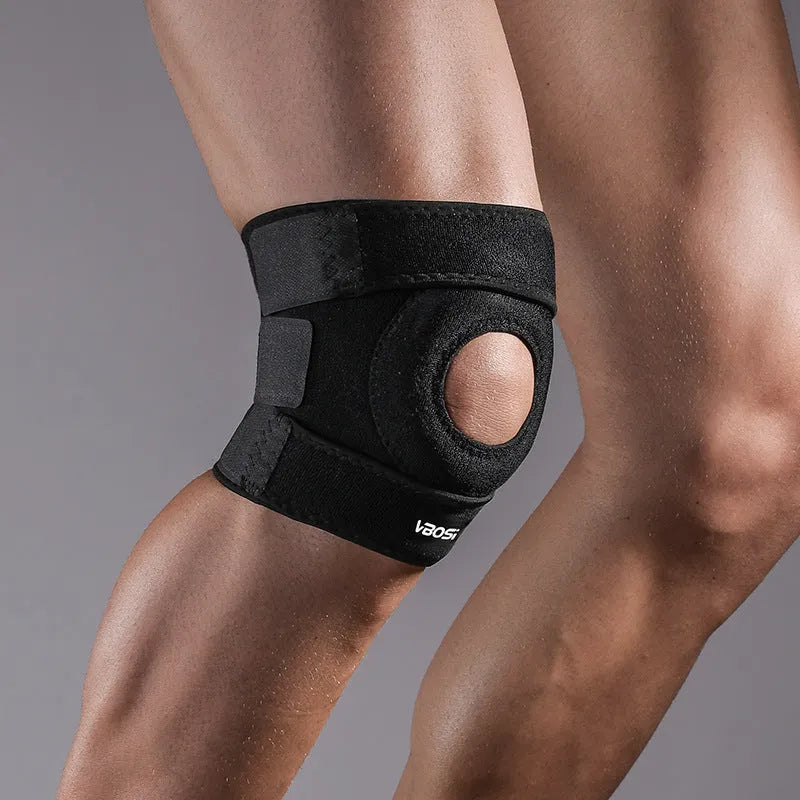 Black neoprene knee pad for running basketball mountain climbing biking dance yoga pressure protective gear