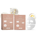 Collagen glow sheet mask with nourishing essence containing hyaluronic acid and grape seed oil