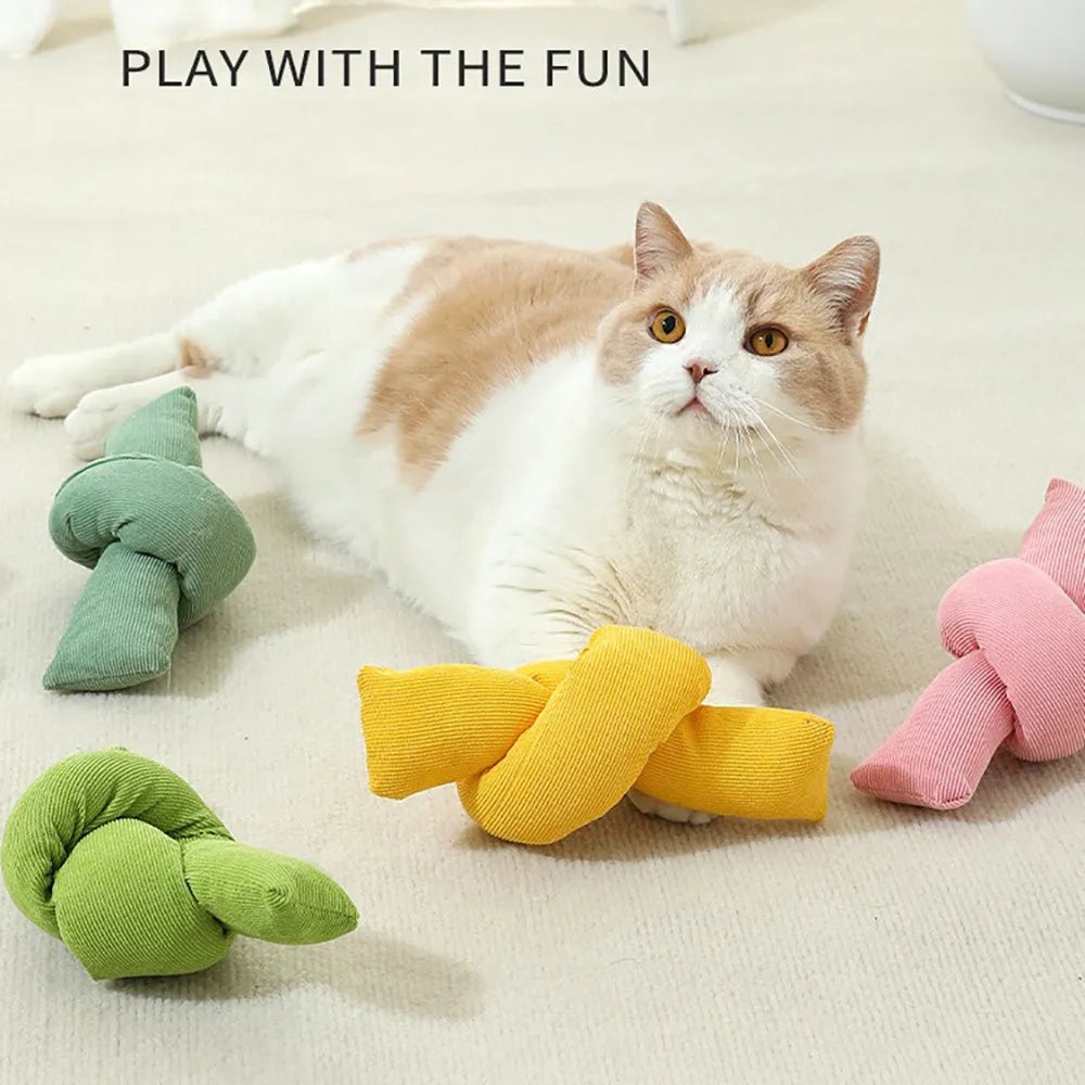 Natural white cotton dog rope toy with sturdy knots for tug-of-war and dental flossing