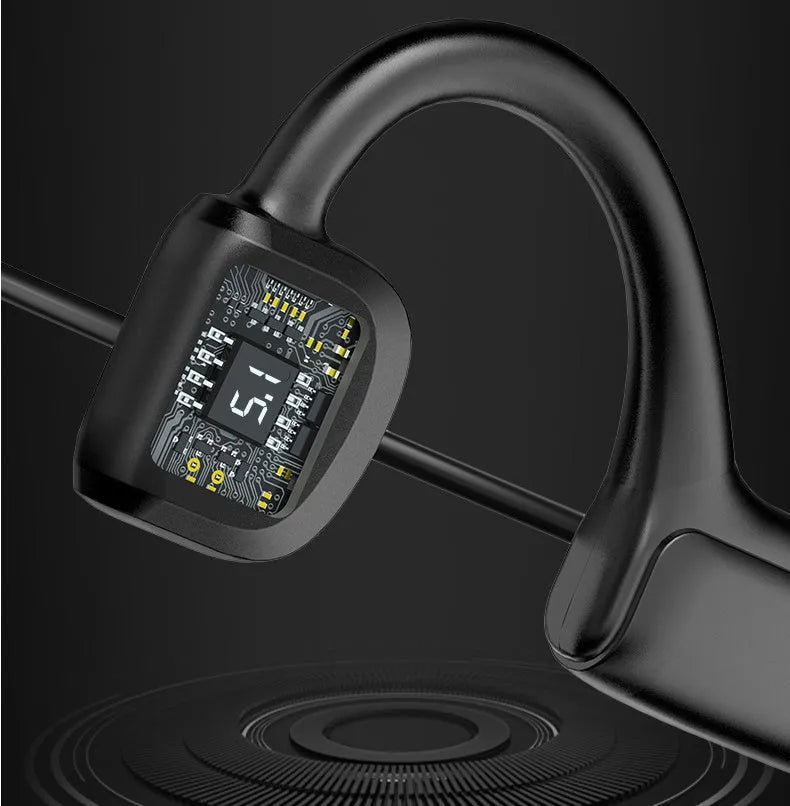 G1 wireless Bluetooth sports headset with open ear design in black colour