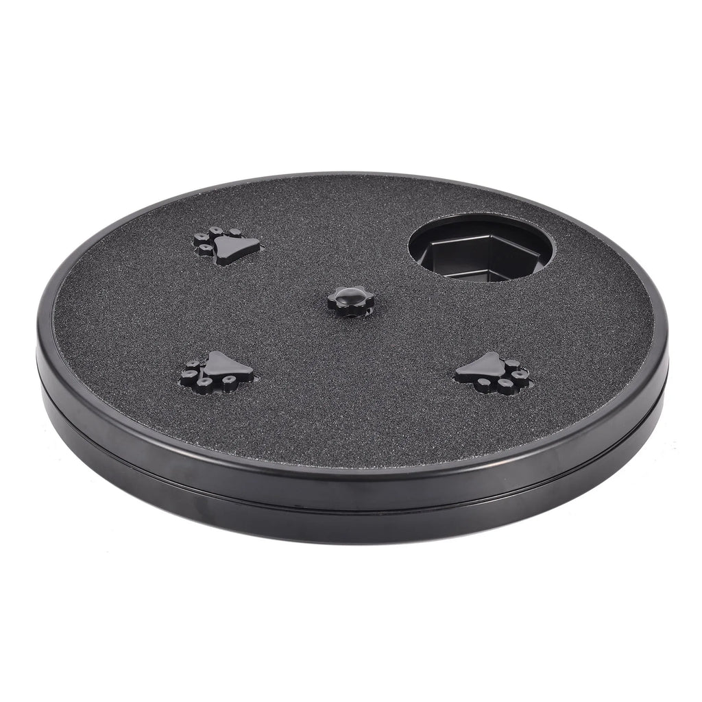 33cm square dog nail file board with suction cup base and rotating slow feeder compartments