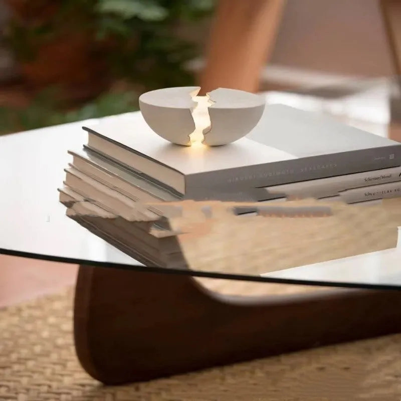 Designer minimalist art music table lamp with LED 4000K, resin natural sand base, 130x70mm, modern simplicity style, US plug