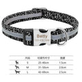Adjustable dog collar with metal buckle in black, green, or rose red