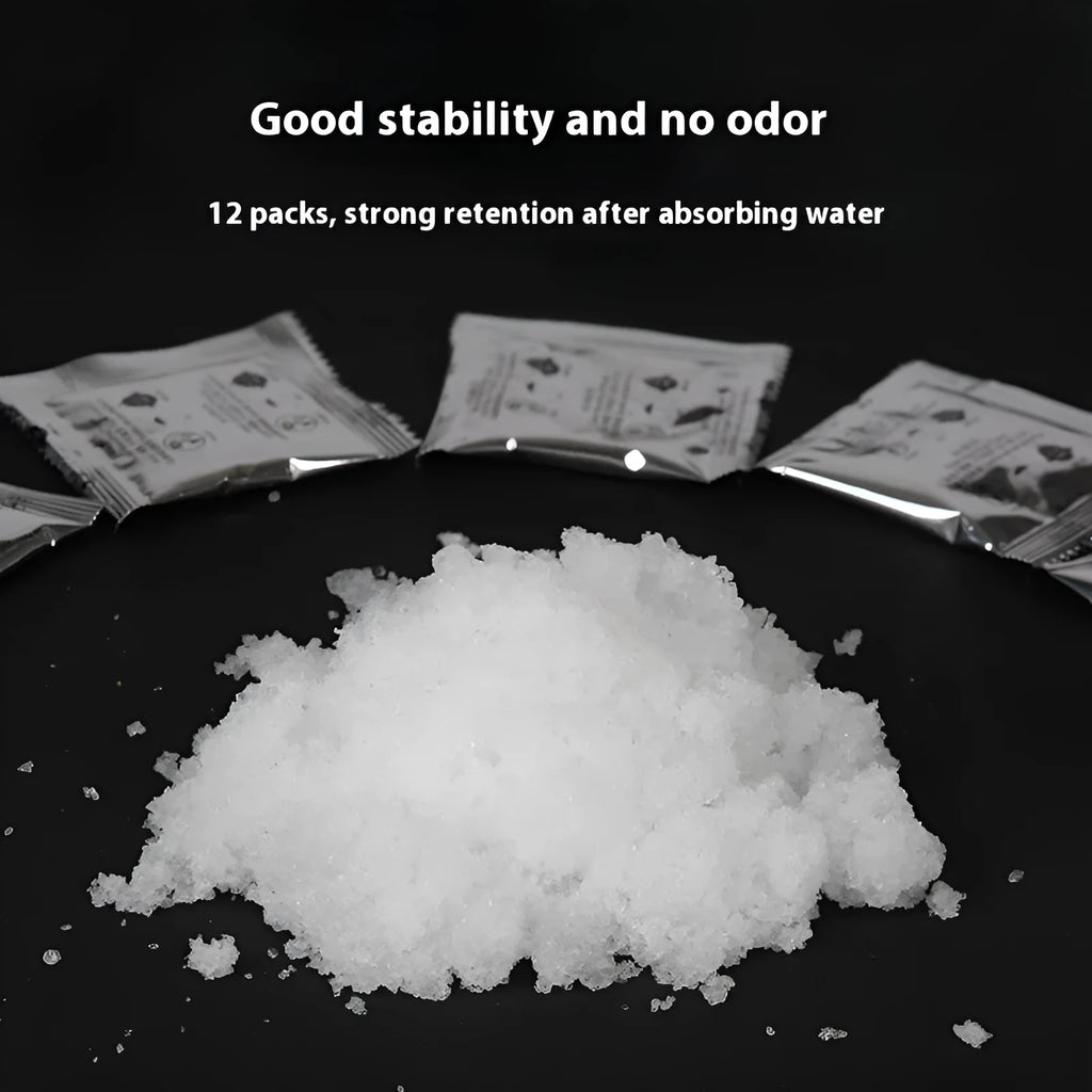 Disposable emergency urine bag kit with curing agent sachets and biodegradable garbage bags for travel.
