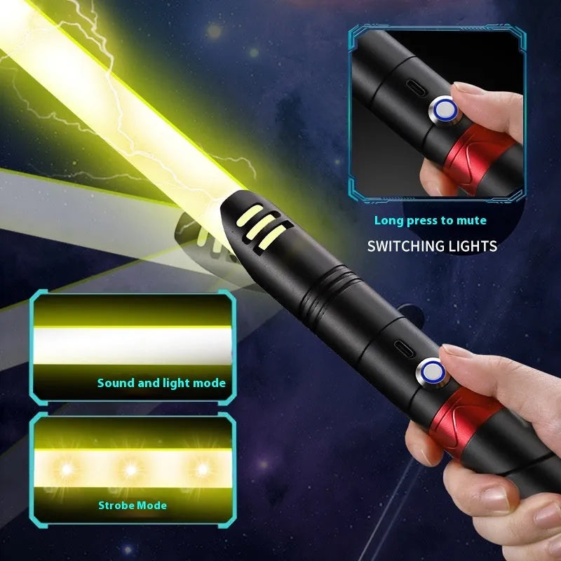 Star Wars metal laser sword toy with 16 colours and sound effects, black red edition