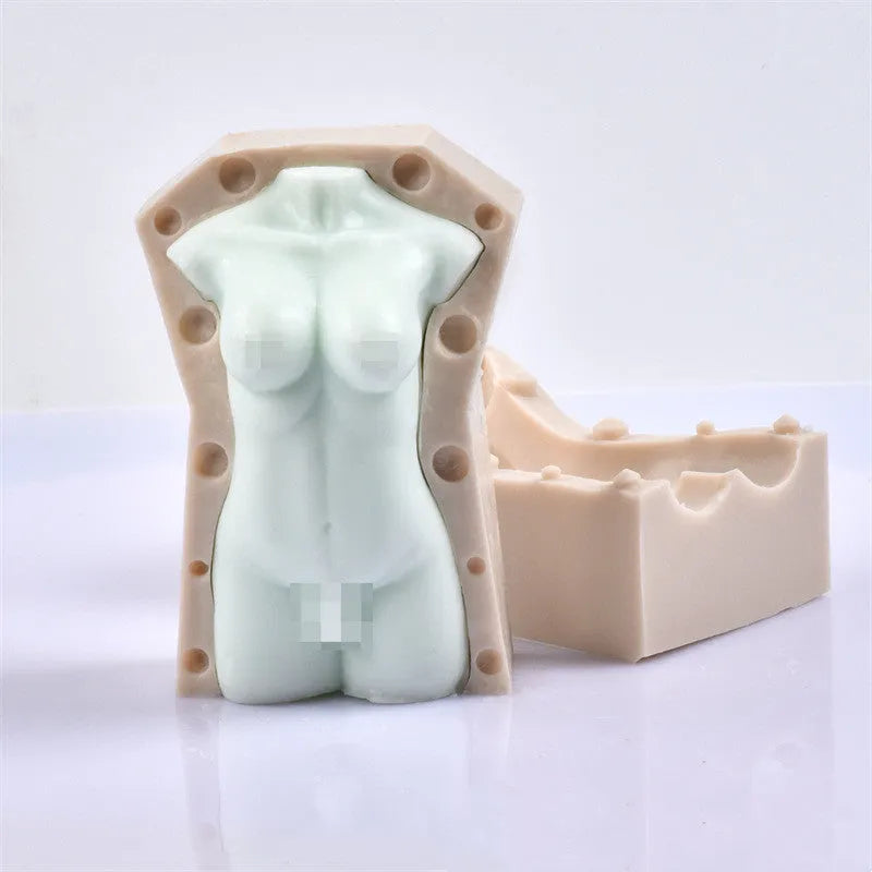 Geometric silicone candle mould showing 10cm and 14cm height options for wax candle making