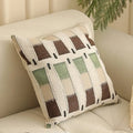 Square jacquard woven cushion cover with detailed botanical floral pattern in one of eight available colour options.
