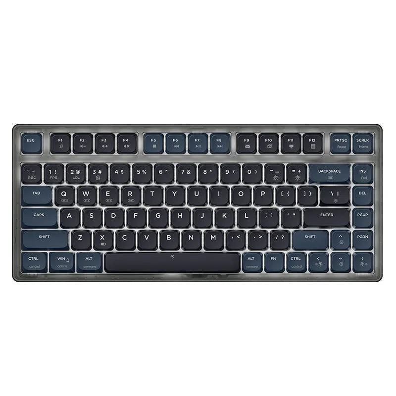 Ajazz AK832PRO green mechanical keyboard with colour screen and 81 PBT keycaps.