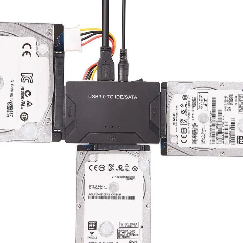 USB to IDE multifunctional converter adapter with power supply and cables for desktop hard drives