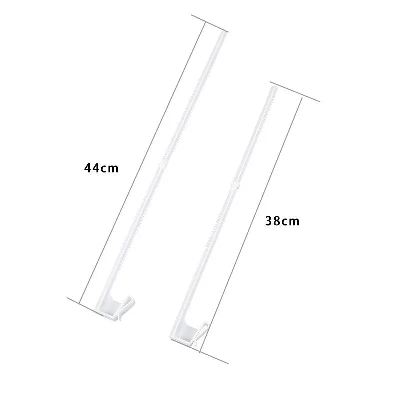 10 white plastic car window flag pole holder clips on a white background.