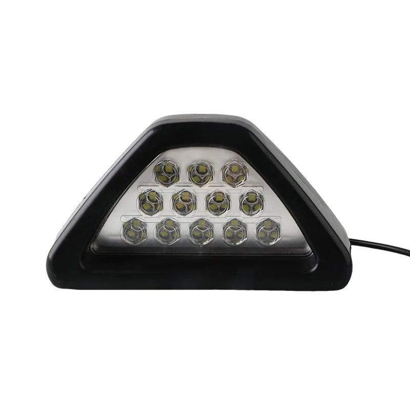 Universal LED triangle brake warning light for vehicles with colour options