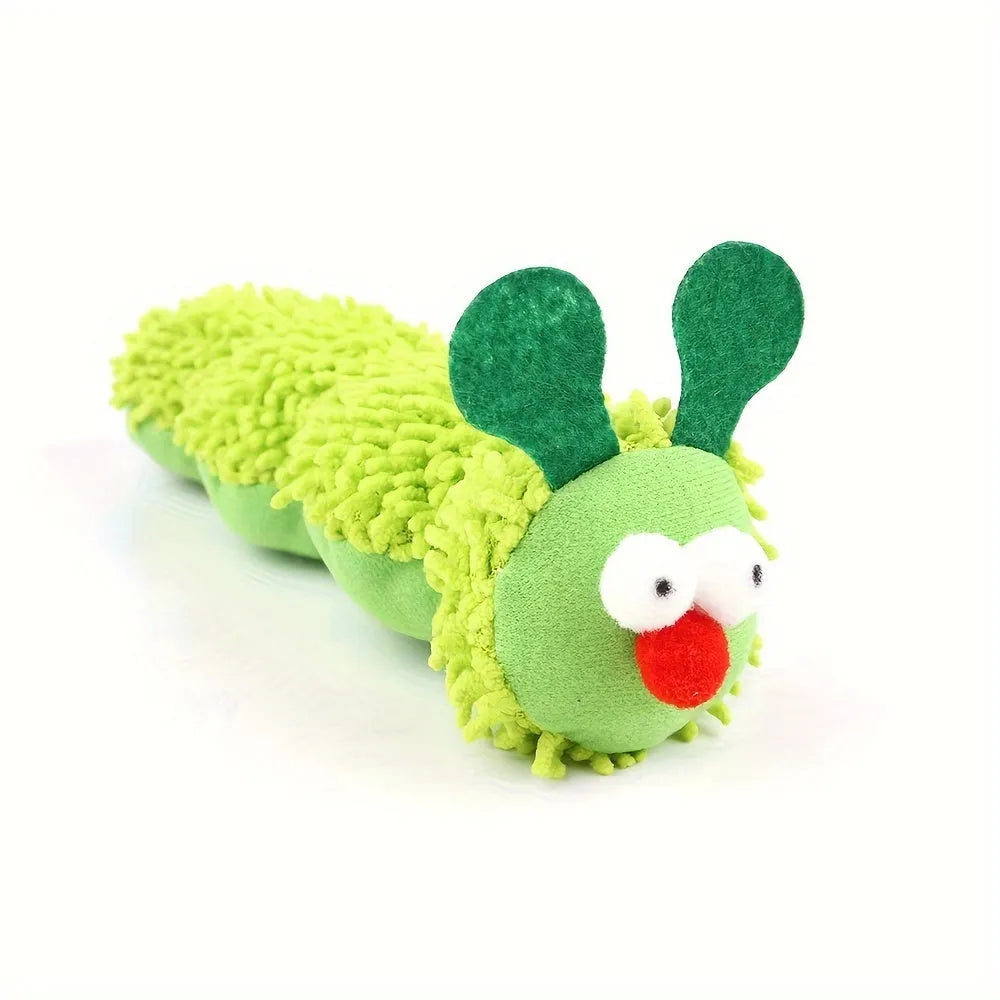 Green interactive cat toy pillow with rechargeable motion sensor measuring 24cm