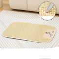 Woven pet cooling mat in beige for cats and dogs with size options from XS to XL