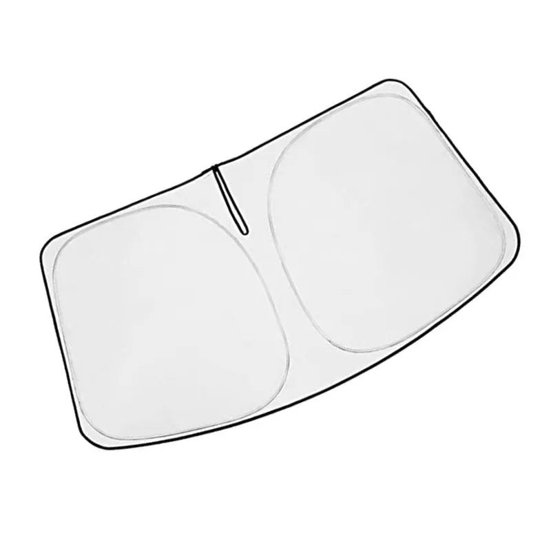 Silver tape windshield sunshade cover designed for Toyota Noah XOVY 90 Series car.