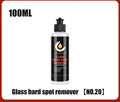 Jar of glass oil film remover cleaning cream paste for car and home windows