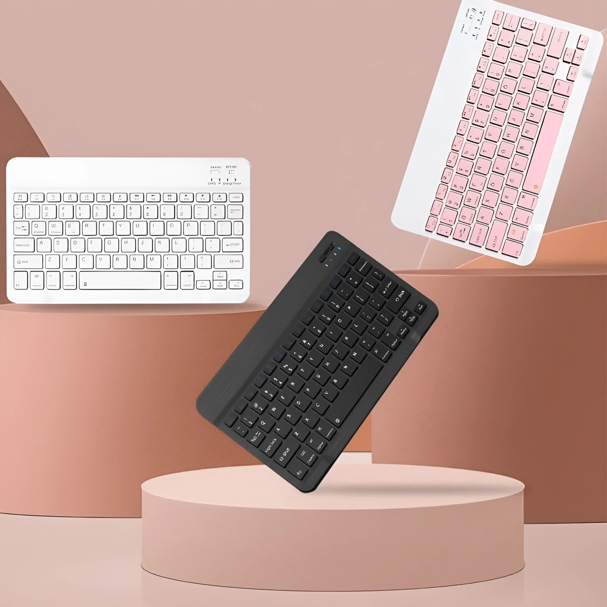10-inch Bluetooth wireless keyboard and mouse set in selected colour with USB linker and battery