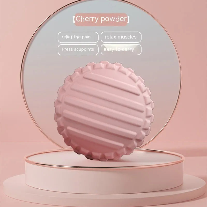 6cm TPR foot massage ball in pink, blue, green, and purple colours for pressure point relief
