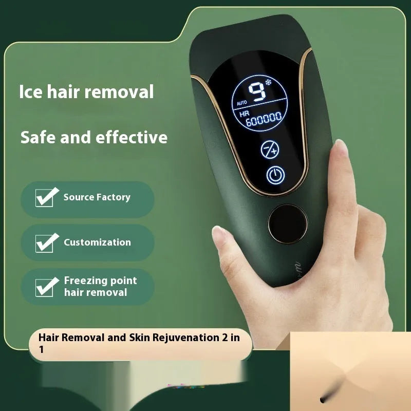 Sundial Freezing Point Hair Removal Device in white, green, or pink colour for whole body use.