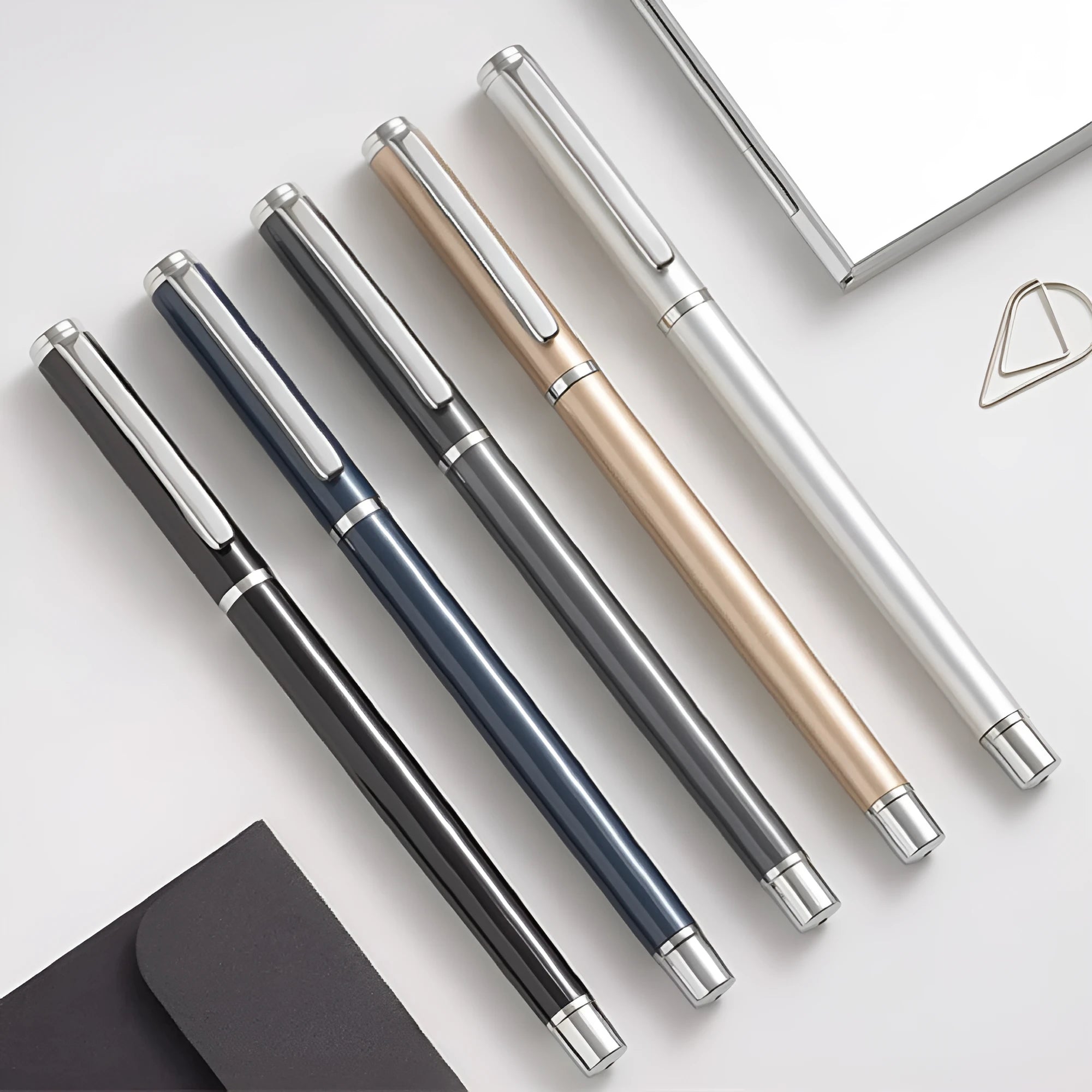 0.5mm black gel ink metal pen with 140mm barrel