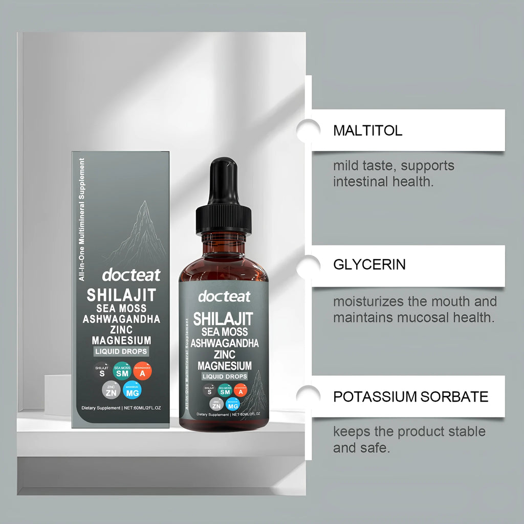 60ml intestinal balance dietary supplement liquid in a glass dropper bottle