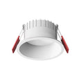 Embedded aluminium downlight ceiling light in white trim, 75mm hole 7W model