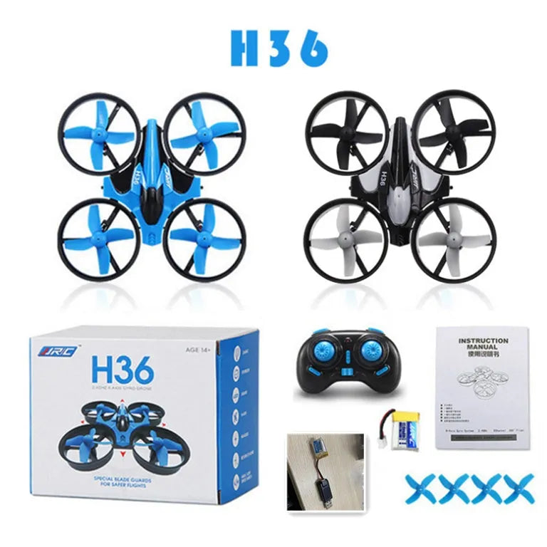 JJRC H36 mini drone blue and grey with remote control 9.5cm headless mode