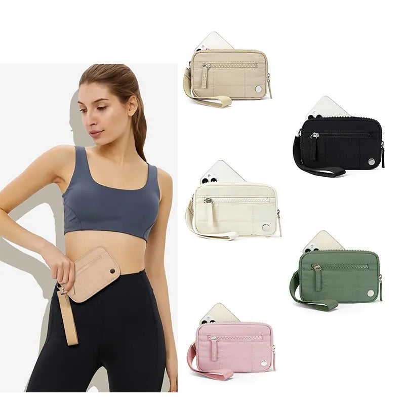 Waterproof quilted women's handbag with transparent deck section in solid colour