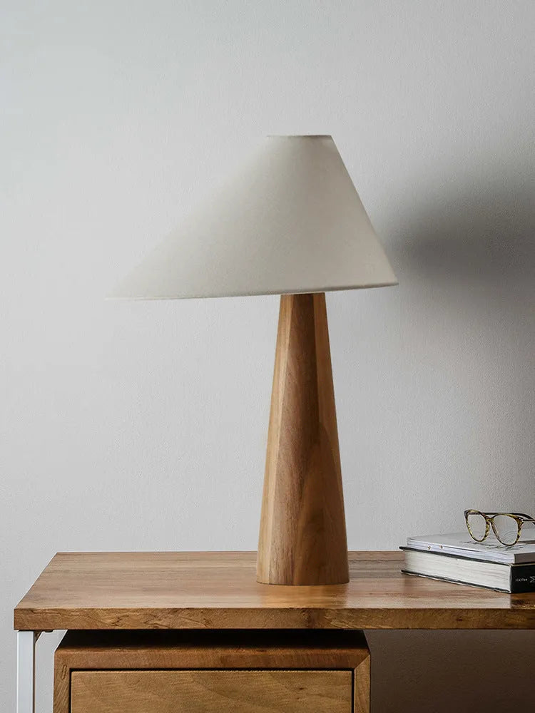 Japanese-style fabric lamp with wood frame, 38x45cm, 220V US plug, for living room