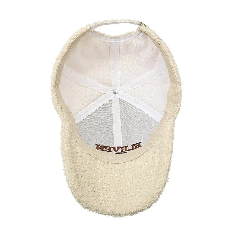 Winter baseball cap with lambskin lining in adjustable dome design showing colour options