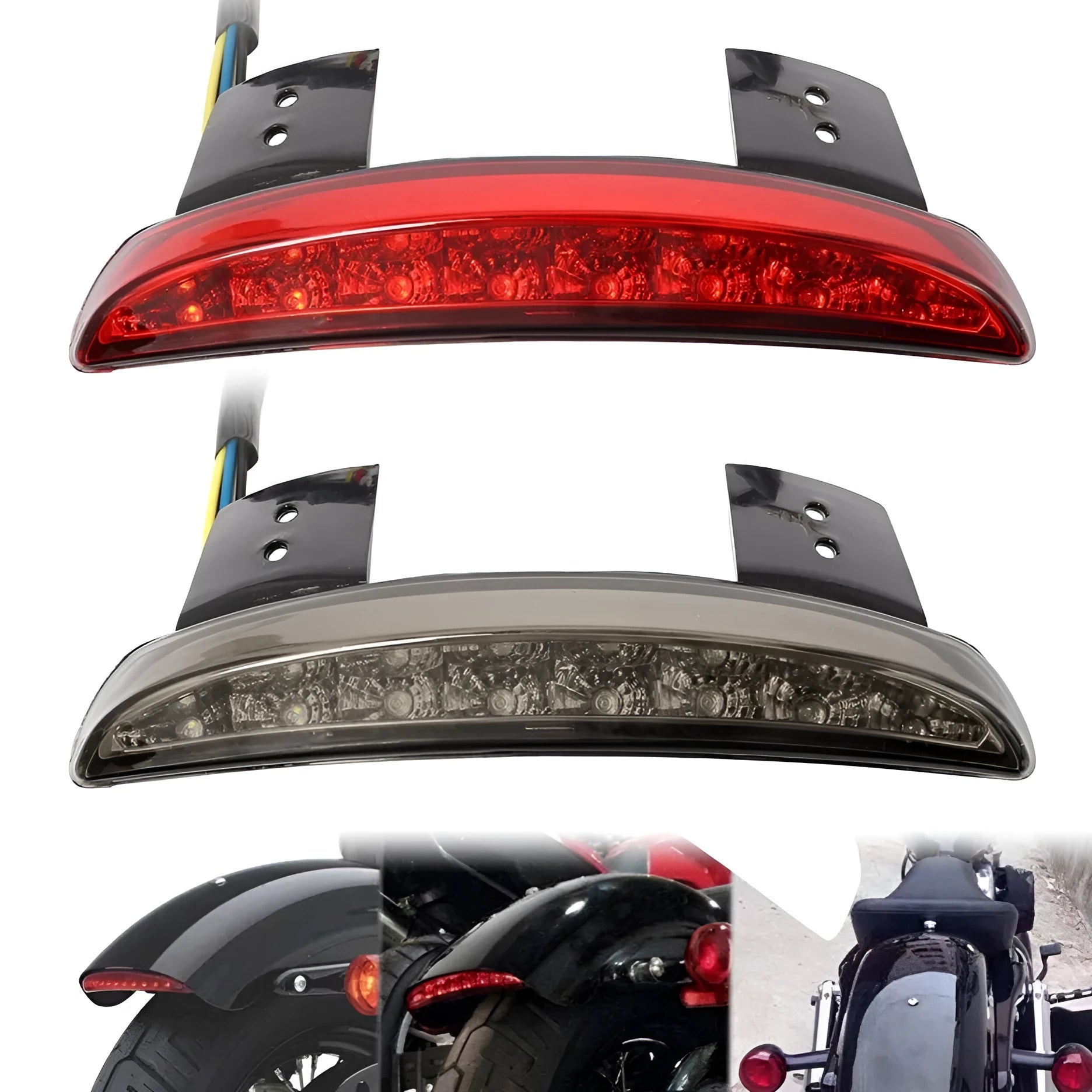 Motorcycle LED rear lamp brake taillight in gray five lines finish for modified XL883 1200