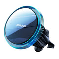Black magnetic car air vent wireless charging stand with 15W power for smartphones