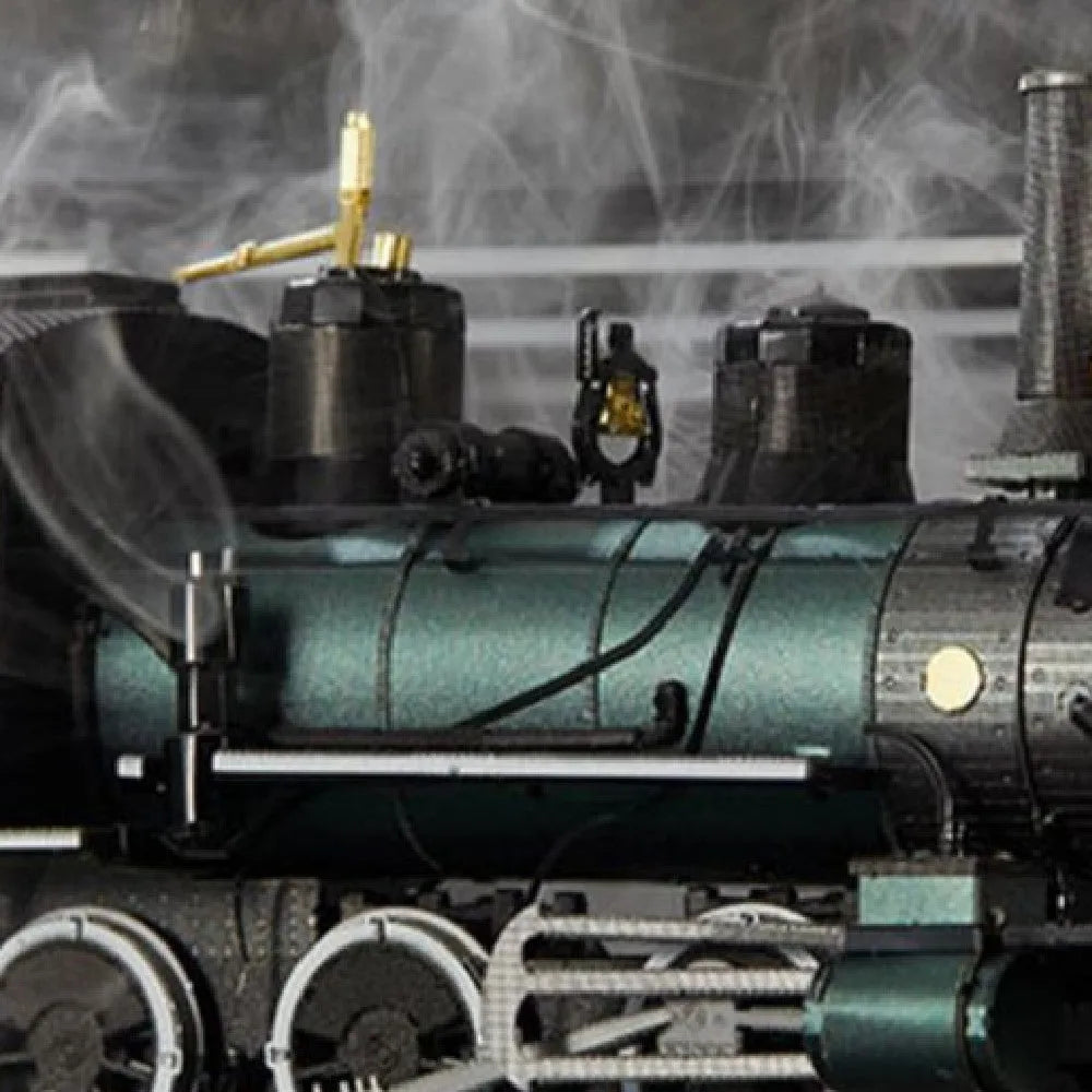 Metal colour printing assembled model puzzle toy MG steam locomotive brass stainless steel 17x5x8cm