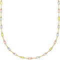 Ladies geometric crystal necklace with alloy pendant on adjustable 41-50cm chain
