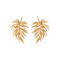 Gold and silver leaf-shaped geometric earrings for women made from zinc alloy affordable luxury style
