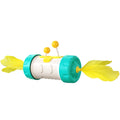 Interactive cat training stick with feather ball tumbler on adjustable telescopic pole in multiple colours
